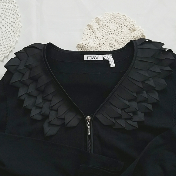 Vintage Grosgrain Ribbon Detail Zip Up Cardigan - Picture 3 of 10